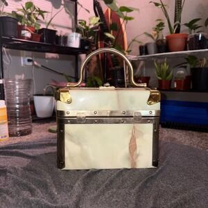 Vintage‎ Debill Makeup Case Cosmetic Box Faux Marble Vanity Display Prop